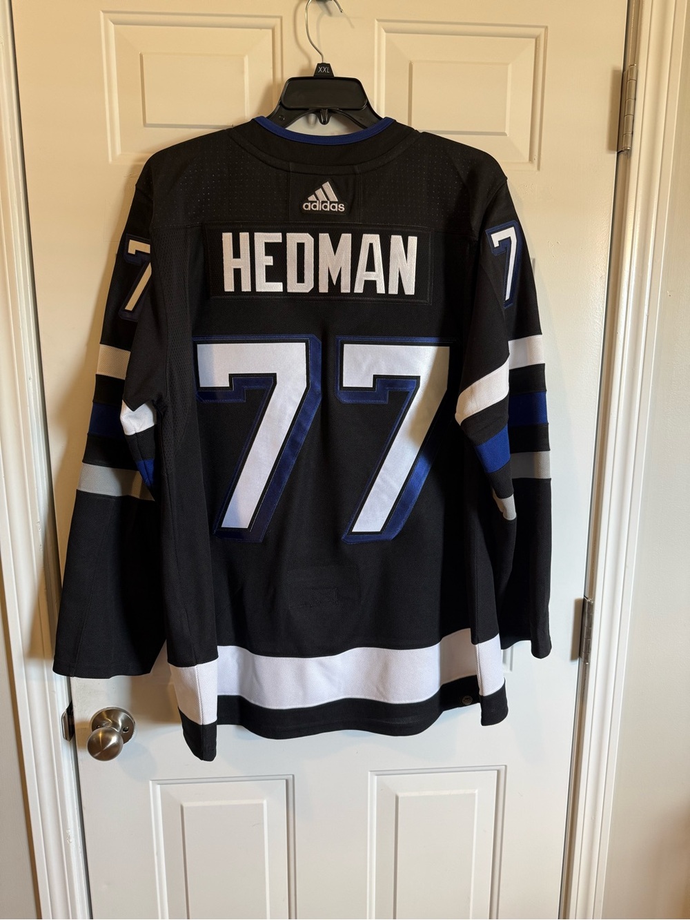 Tampa Bay Lightning Adidas PrimeGreen Black Victor Hedman #77 XXL 56 Jersey